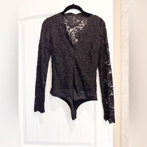 Black lace bodysuit, size XS